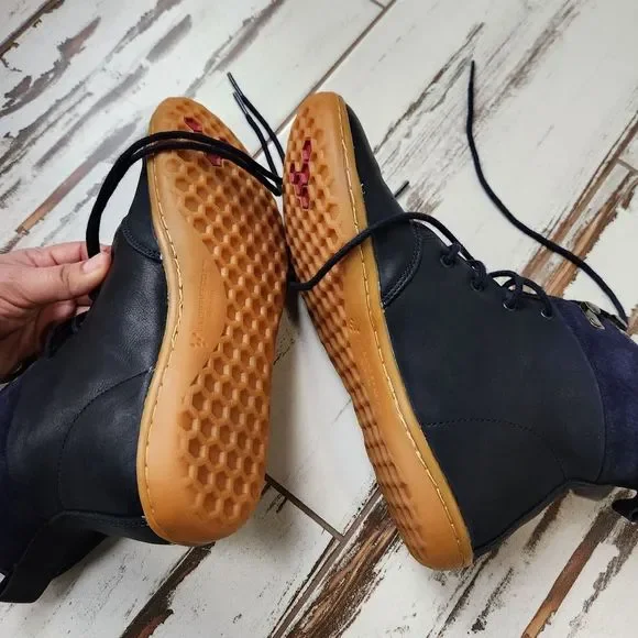 Vivobarefoot Gobi navy lace up lined boots size 40 EU 8.5 - 9 US - Picture 6 of 8